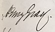 handtekening van Henry Gray