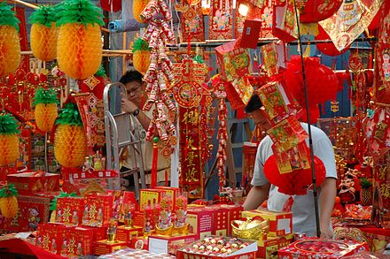 New Year decorations in Chinatown