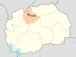 Région de Skopje - Localisation