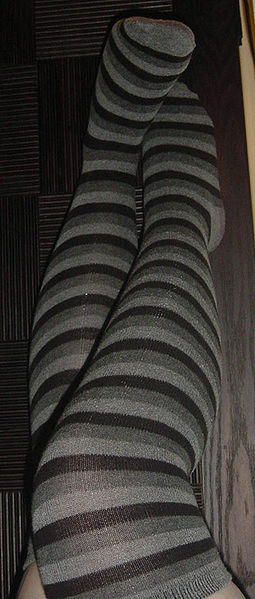 A pair of long socks