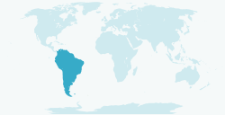 Ubicación de América del Sur