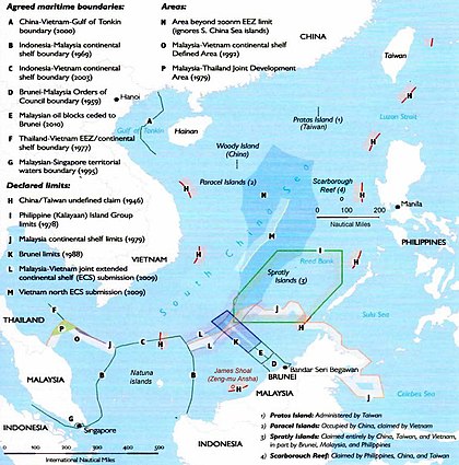 map south china sea islands Territorial Disputes In The South China Sea Wikipedia map south china sea islands