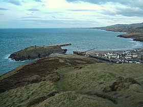 St. Patrick's Island ve Peel, Isle of Man'den görüldüğü gibi.