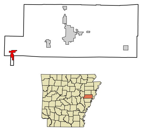 File:St. Francis County Arkansas Incorporated and Unincorporated areas Wheatley Highlighted 0574840.svg