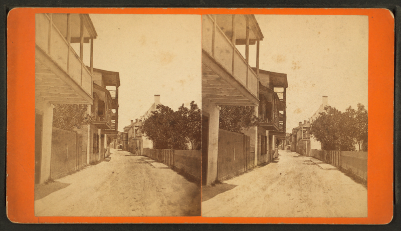 File:St. George St., showing the old Spanish portion of St. Augustine, Fla, from Robert N. Dennis collection of stereoscopic views 3.png