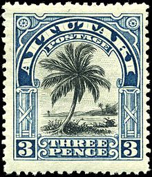 A 3d stamp of Aitutaki from 1920. Stamp Aitutaki 1920 3p.jpg