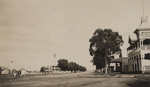 The main street in Beenleigh in 1908 which was until 1948 in the former Shire of Beenleigh