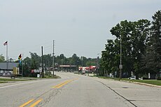 Looking south at downtown Stephenson