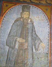 Поп Стојан прикажан на фреска во црквата