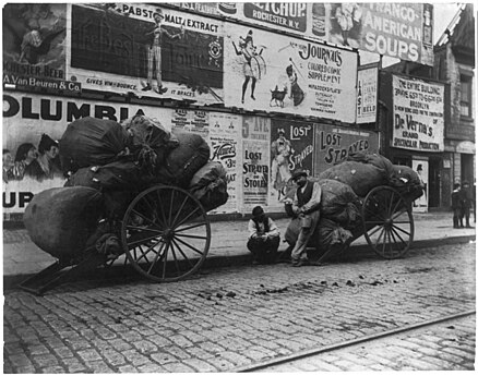 New York hiriko kale langileak: 2 kartoizko kaxa, 1896