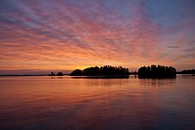 Sunrise over Rainy Lake