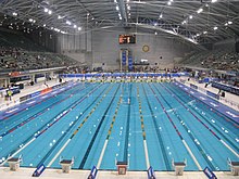 Sydney International Aquatic Centre, the host venue for the swimming events for the 2000 Summer Olympics Sydney Olympic Park Aquatic Centre (5714949105).jpg