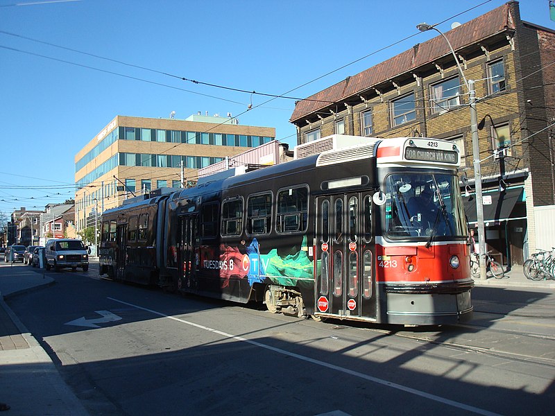 File:TTC 508 Lake Shore ALRV 4213 at Roncesvalles and Queen, October 11, 2013.JPG