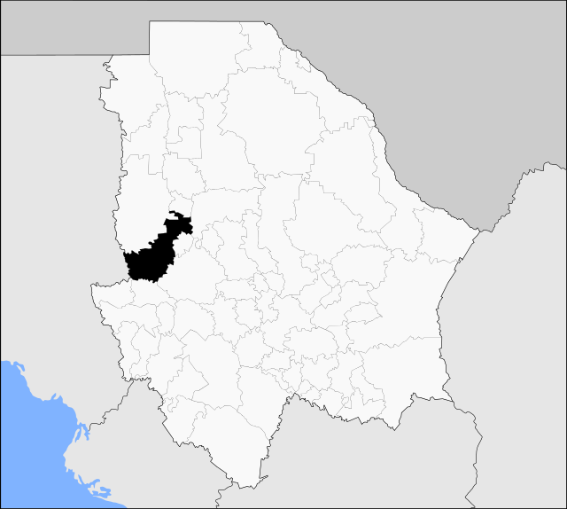 Localização de Temósachi em Chihuahua