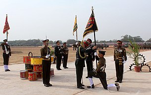 The Chief of Army Staff, General Bipin Rawat presenting the Standard Presentation to the 10, 41 and 87 Armoured Regiments at Suratgarh Military Station, Rajasthan on 5 December 2017 The Chief of Army Staff, General Bipin Rawat presenting the Standard Presentation to the Armoured Regiments, at Suratgarh Military Station, in Rajasthan on December 05, 2017.jpg