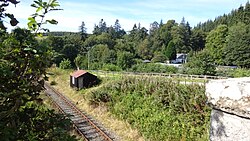 The site of the curlers' platform in 2019 The Drummuir Curlers' Platform site, Keith and Dufftown Railway.jpg