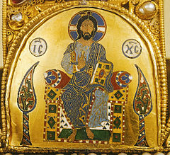 Christ Pantocrator on the Holy Crown of Hungary (12th century)