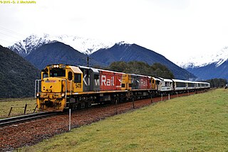 <i>TranzAlpine</i> Passenger Train in New Zealand