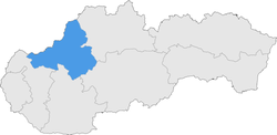 Трэнчынскі край на мапе