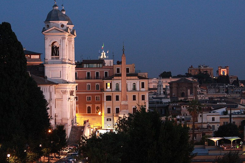 File:Trinità dei Monti dalla terrazza di villa medici.JPG