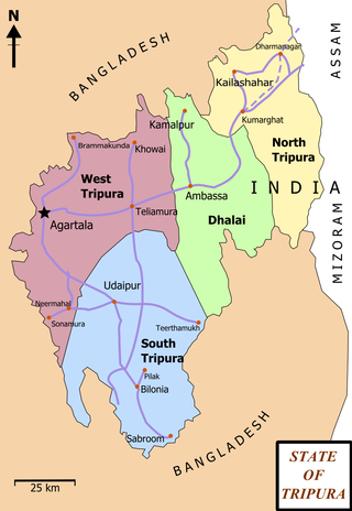 <span class="mw-page-title-main">Ambassa</span> Census town in Tripura, India