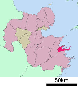 Poziția localității Tsukumi