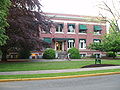 Back of Johnson Hall, on the University of Oregon campus in Eugene, Oregon.