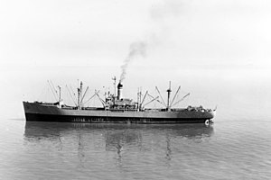 USNS Perseus (T-AF-64) underway San Francisco Bay, California (USA), in March 1963 (USN 1069191).jpg