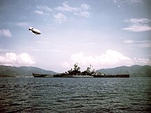 USS Missouri (BB-63) at anchor, circa in August 1944.jpg