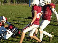 Centurions Nîmes vs Hurricanes en U17, complexe sportif de la Bastide (30).