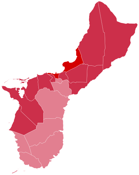 File:United States presidential election in Guam, 1984 results by village.svg