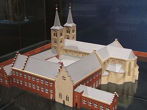 St. Paul's Abbey in the sixteenth century. Model by G.M.J. Engelbregt and J.B.A. Terlingen (2010) Utrecht Paulusabdij.JPG