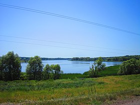 Вид на водохранилище со стороны села Голубовка