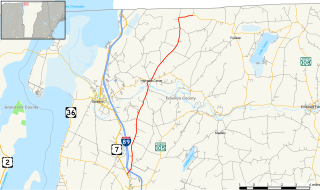 Vermont Route 207 highway in Vermont
