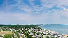 View of Provincetown from Pilgrim Monument looking east, MA, USA - Sept, 2013.jpg