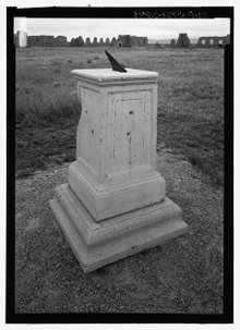 View of the sundial - Fort Union, State Highway No. 161, Watrous, Mora County, NM HABS NM-164-12 View of the sundial - Fort Union, State Highway No. 161, Watrous, Mora County, NM HABS NM-164-12.tif