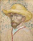 „Автопортрет со сламена шапка“, лето 1887 година Музеј на Ван Гог, Амстердам (F469)