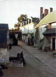 Zdjęcie z 1978 roku ze starą rzymską drogą "Chinon - Saumur" przecinającą Domaine de Mestré