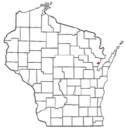 Location of Pensaukee, Wisconsin