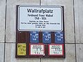 Schild am Wallrafplatz