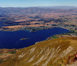 Wanaka gezien vanaf Mount Roy