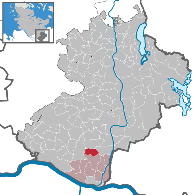 Poziția  Wangelau pe harta districtului Herzogtum Lauenburg