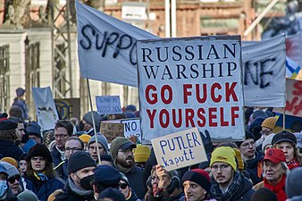 Антивоєнний мітинг у Гельсінкі. 26 лютого 2022 р.