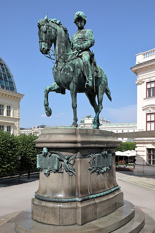 Statue of Archduke Albrecht outside the Albertina, Vienna