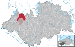 Läget för kommunen Wittendörp i Landkreis Ludwigslust-Parchim