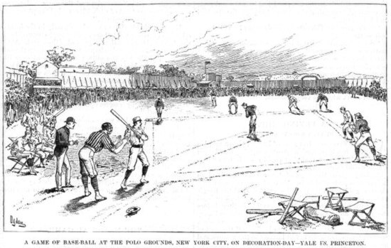 Earliest known image of Polo Grounds I, from 1882