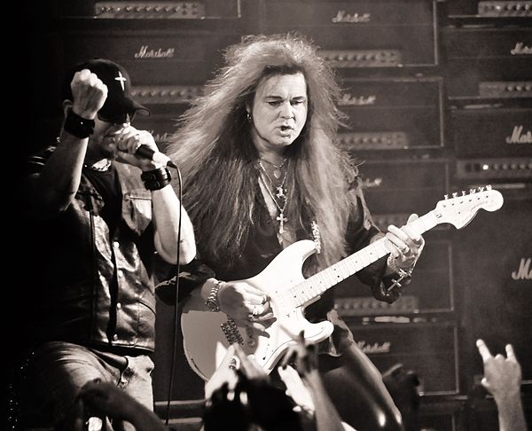 Malmsteen with Tim "Ripper" Owens, 2008