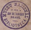"MUSEU NACIONAL DO RIO DE JANEIRO BRASIL BIBLIOTHECA" library ink stamp, Uber noch zahlreich jetzt lebende thierarten der kreidebildung (page 7 crop).jpg