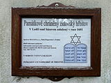 Čeština: Informační tabule na židovském hřbitově ve městě Ledeč nad Sázavou v okrese Havlíčkův Brod. English: Information board in the Jewish cemetery in the town of Ledeč nad Sázavou, Havlíčkův Brod District, Vysočina Region, Czech Republic. This is a photo of a cultural monument of the Czech Republic, number: 47082/6-266. Památkový katalog  · MIS  · hledat obrázky  · hledat seznamy  · Wikidata