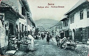 Čaršija ulice Kočevska (razglednica; 1909)